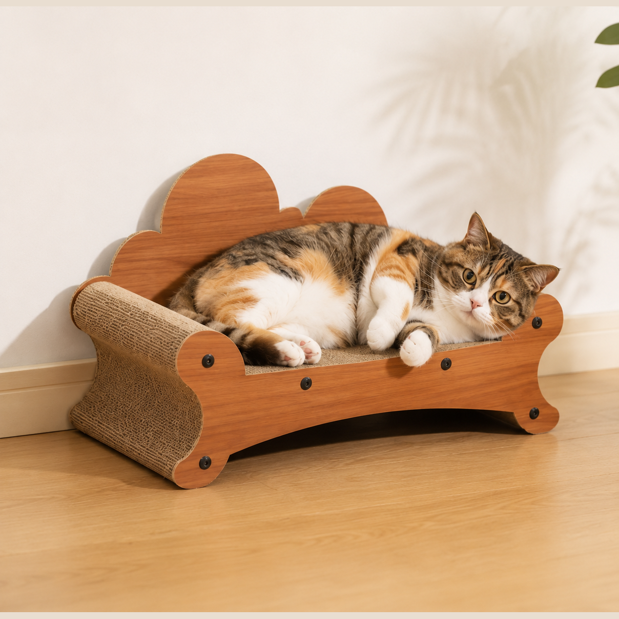 Cat Couch Sofa - Cat bed - Medium -  Walnut
