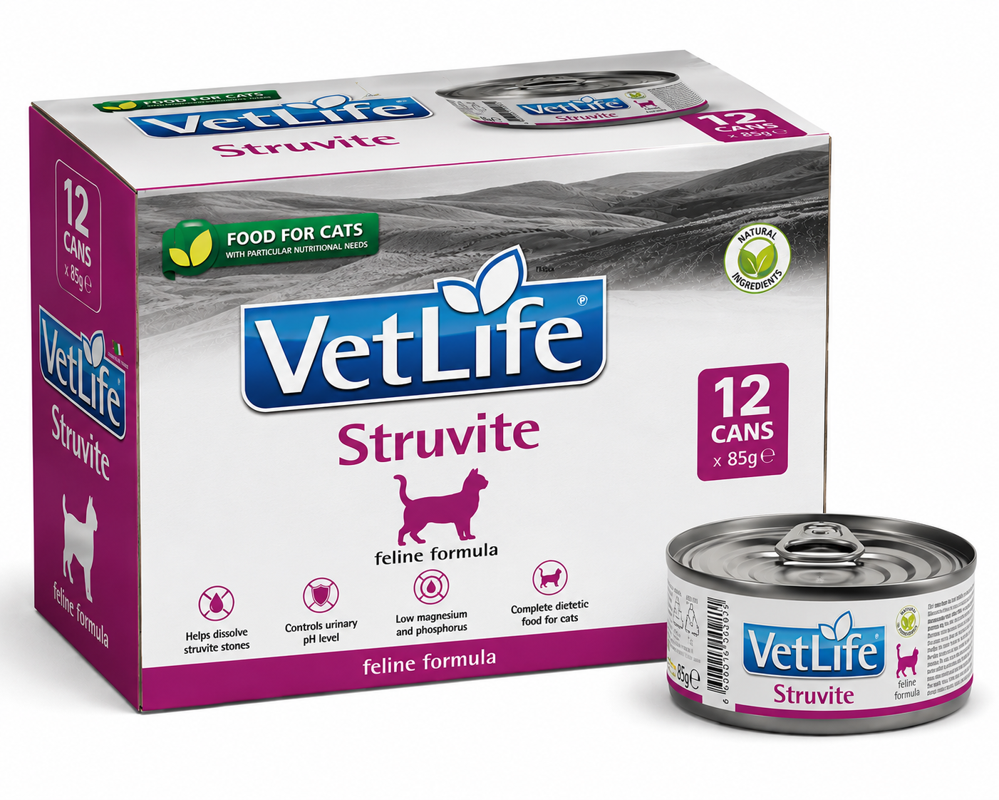 Farmina Vet Life Natural Diet Cat Struvite 85gx12pcs