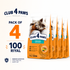 Club 4 Paws Sterilised with Chicken Complete Dry Food for Adult Cat Pack of 4