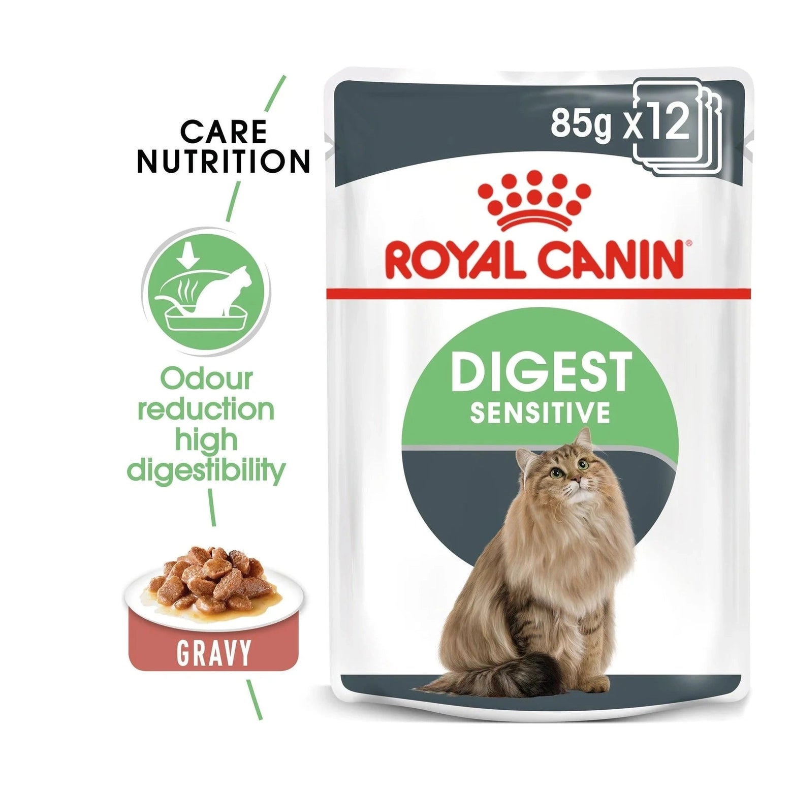 Feline Care Nutrition Digest Sensitive Gravy (Wet Food - Pouches) 12 X 85G