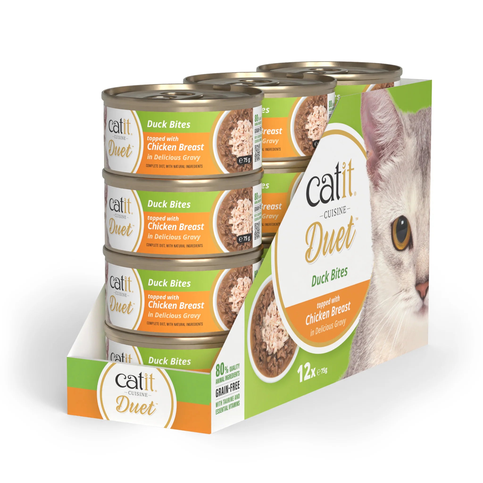 Catit Cuisine Duet, Duck with Chicken 12x75 g