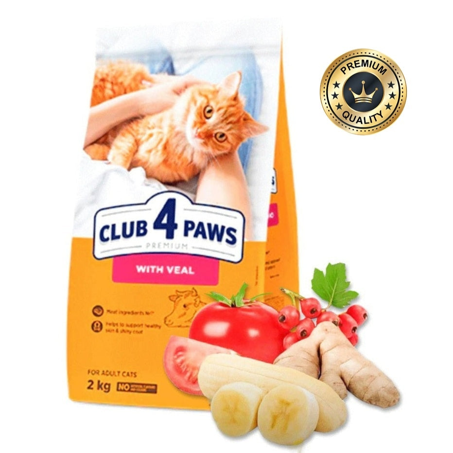 Club 4 Paws Veal Complete Dry Food for Adult Cat 2KG