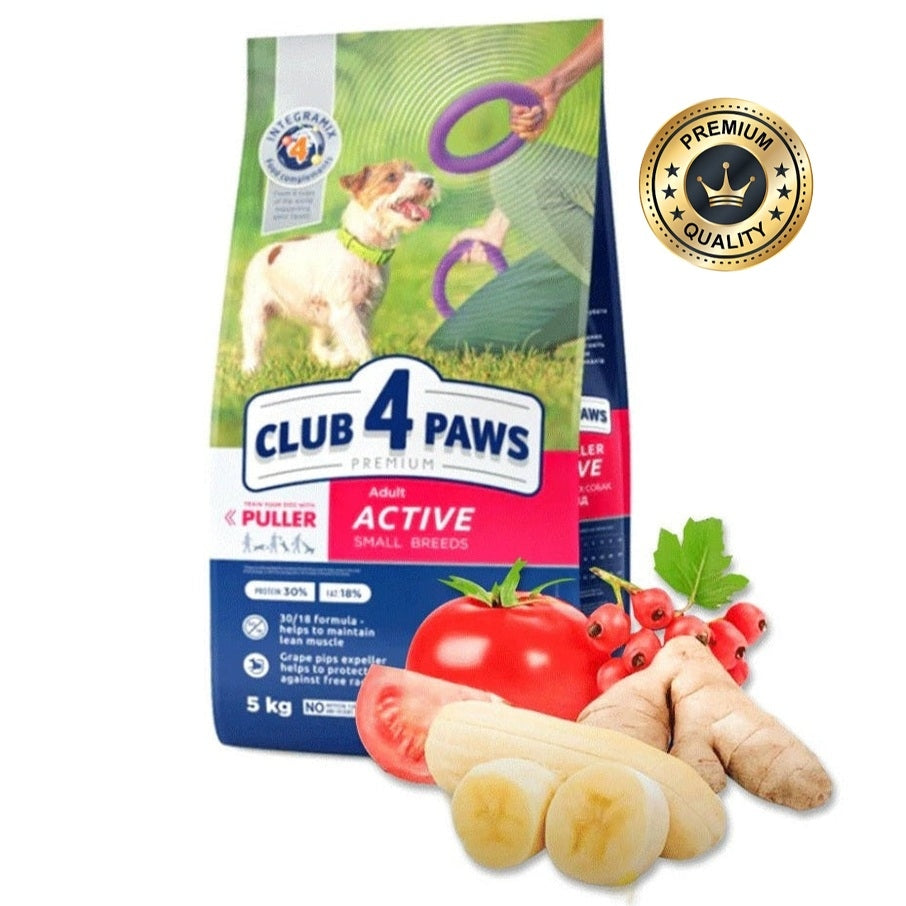 Club 4 Paws For Small Breeds Adult Dogs Active Complete Dry Food  5Kg