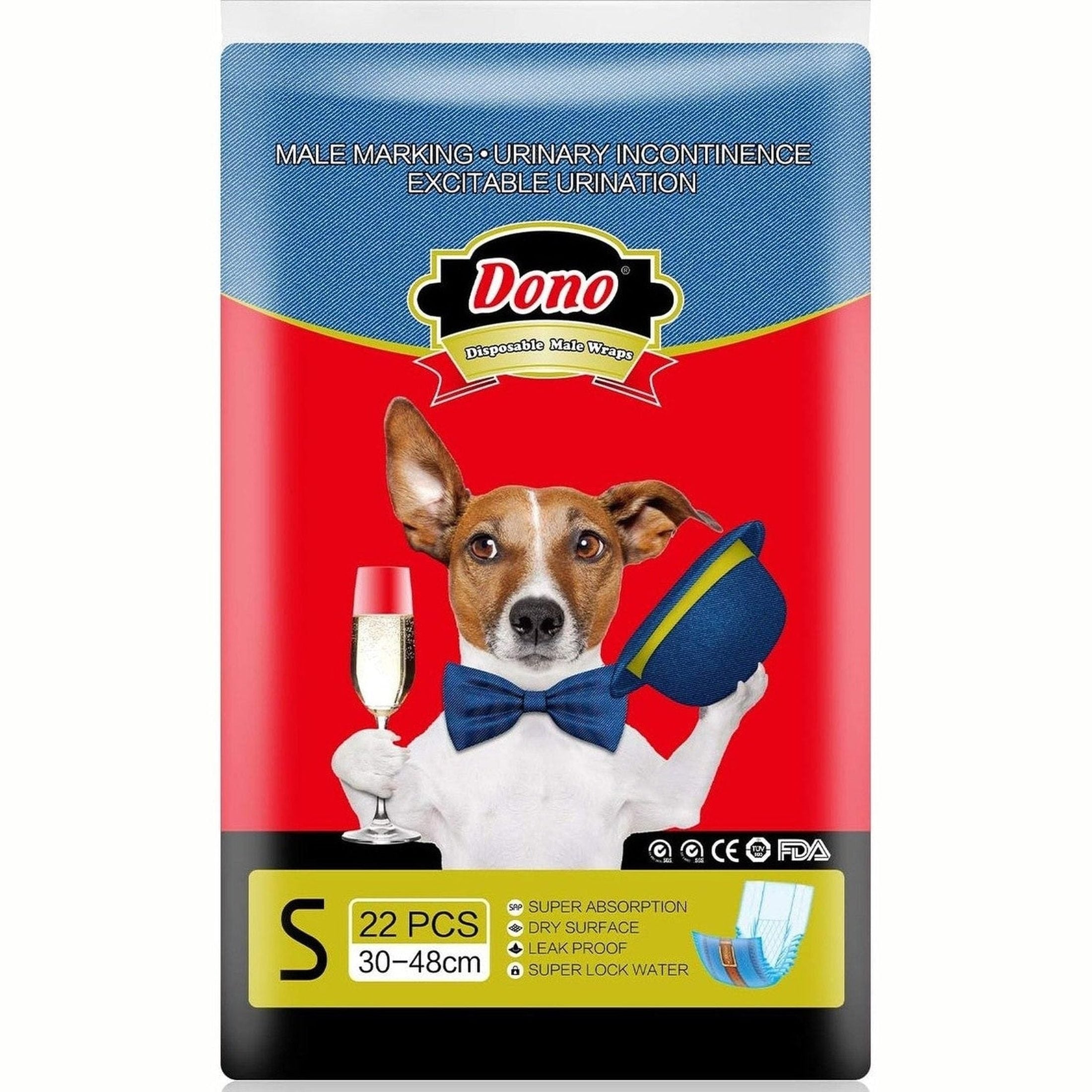 Jeans Style Dono Male Dog Diaper S 22Pcs