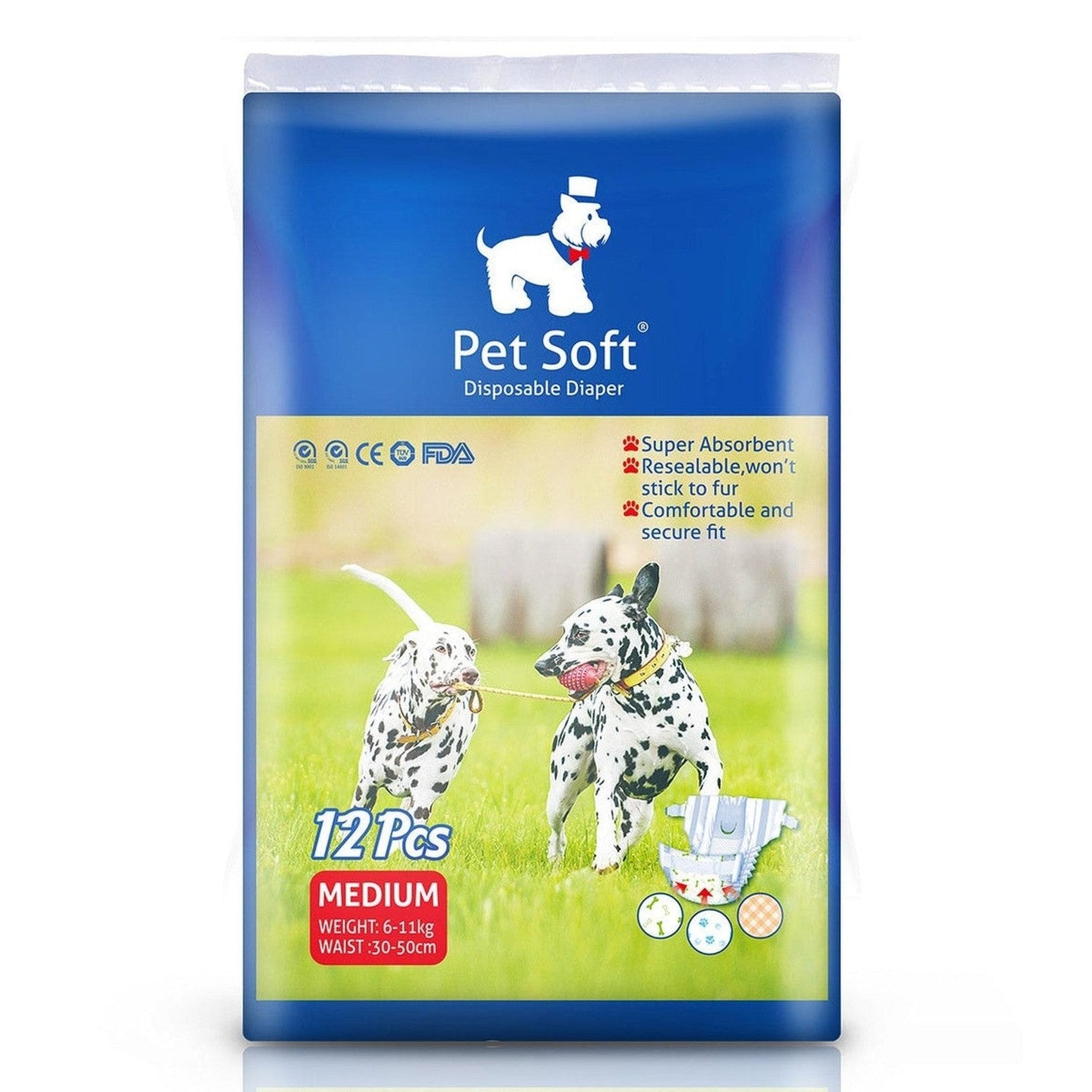 Pet Soft Female Pet Diaper   M 12Pcs