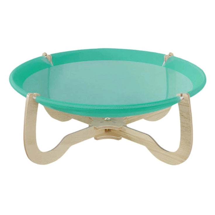 Round-Legged Camp Bed (Light Cyan)