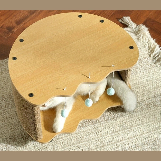 Eggshell Corrugated Cat Nest (White)