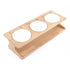 Simple Bamboo And Wood Three Bowl Porcelain Bowl