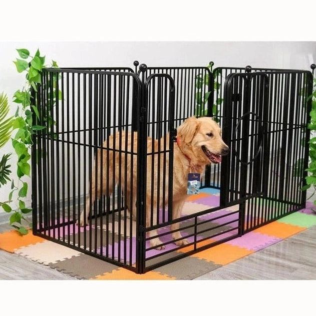 Square Pipe Pet Fence 6 Panel Set