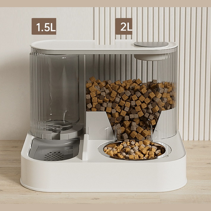 Whale L-Shaped Water And Feeding Dispenser.