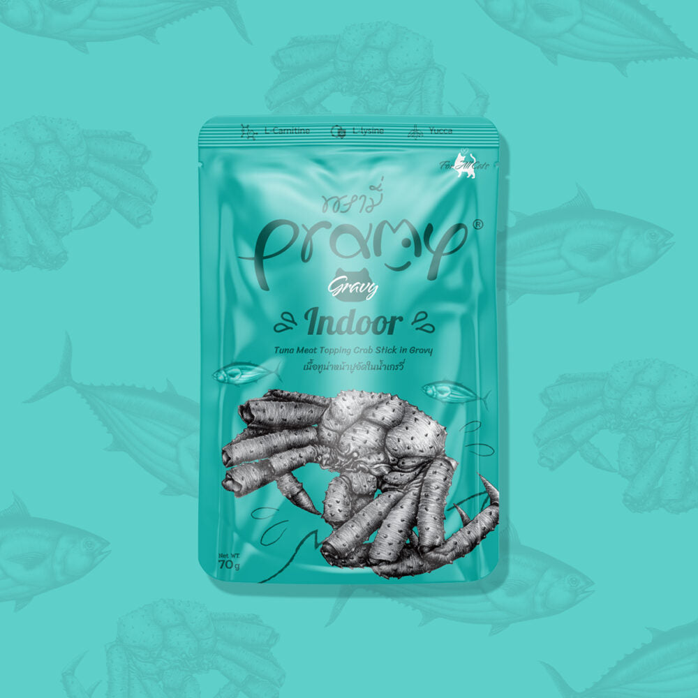 Pramy Tuna Toppings Crab in Gravy 70g