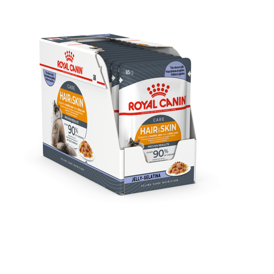 Feline Care Nutrition Hair & Skin Jelly (Wet Food - Pouches) 12X85G