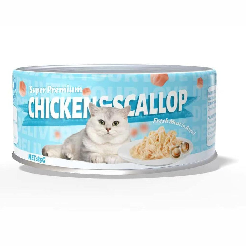 Petmetro Human Grade Chicken with Scallop Canned 85G