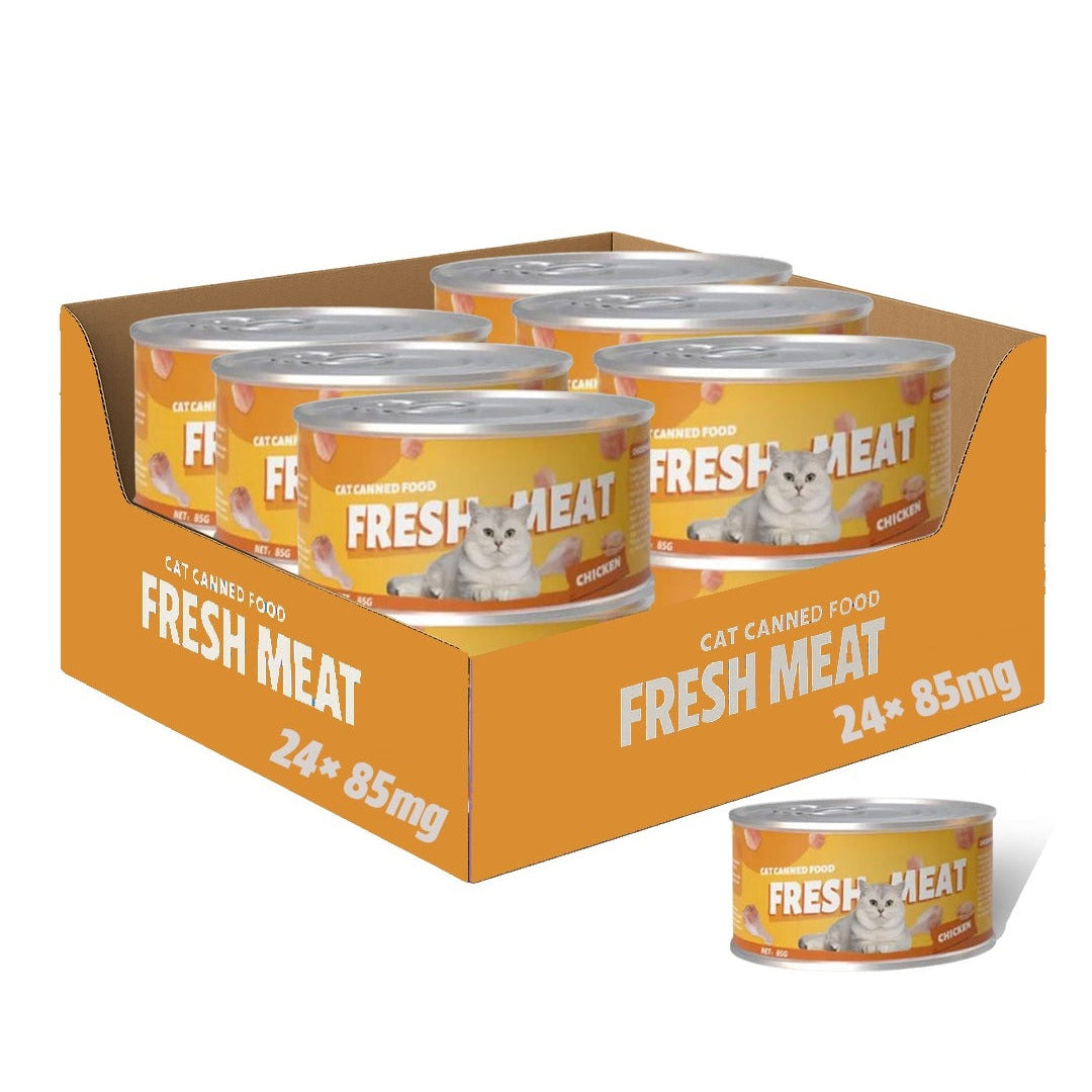 Petmetro Chicken Cat Wet Food Canned 85G,Case Of 24