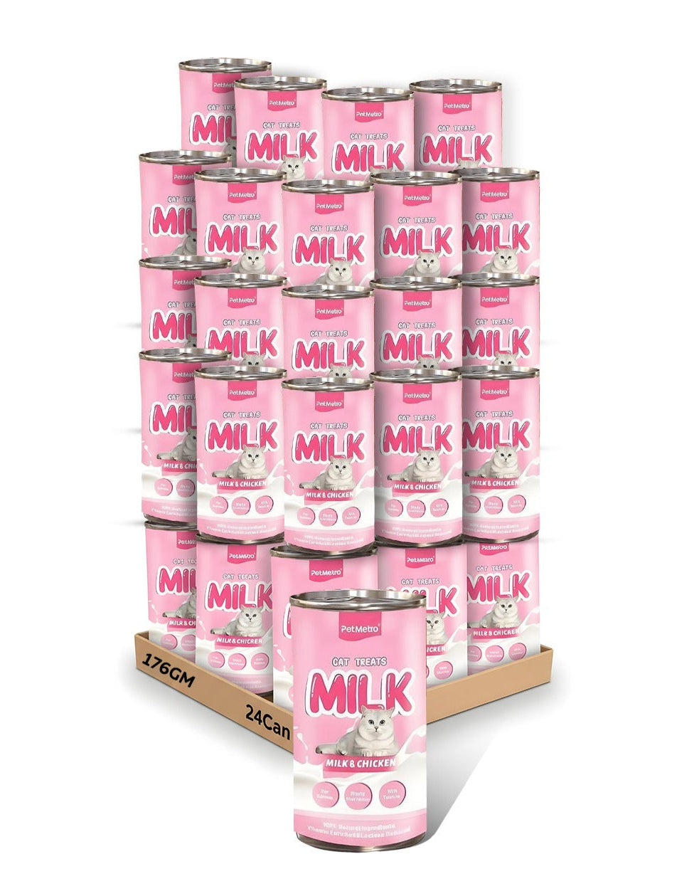 Petmetro Milk + Chicken For Kitten 155Ml, Case Of 24