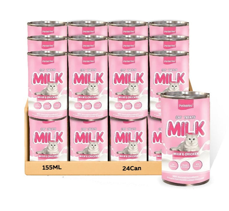Petmetro Milk + Chicken For Kitten 155Ml, Case Of 24