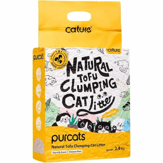 Cature Natural Tofu Clumping Cat Litter-Milky Scent 6L