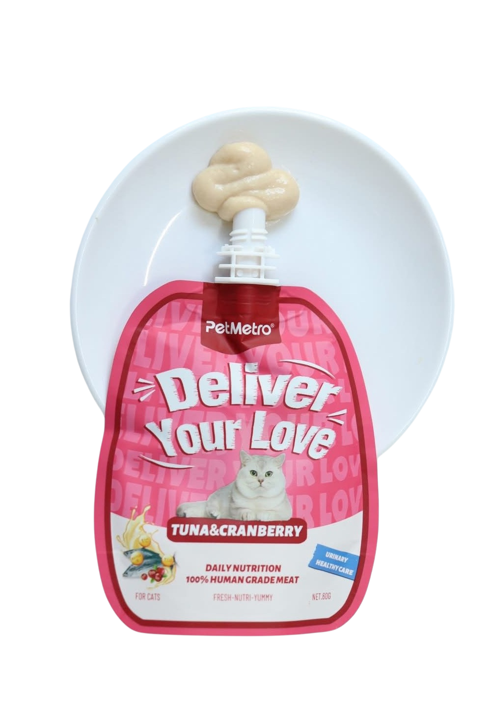 Petmetro Cat Creamy Treat Tuna and Cranberry 60G
