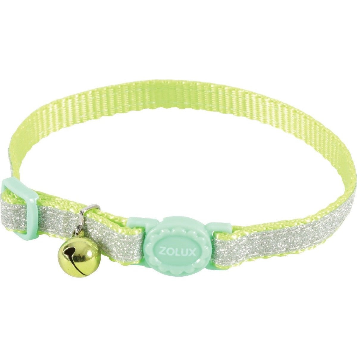 Shiny Nylon Collar Green