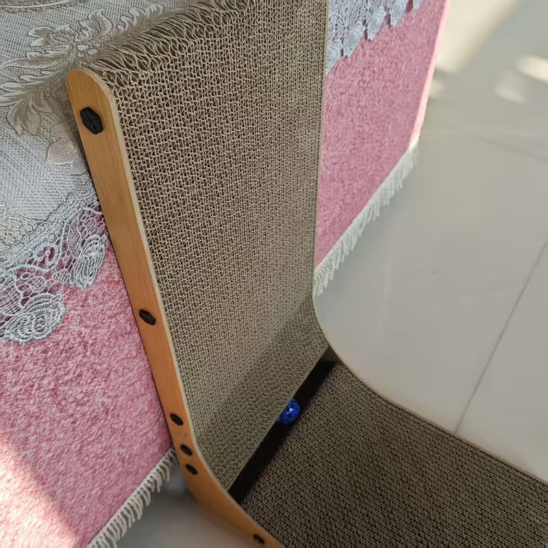 L Shaped Cat Scratching Boad Medium Walnut