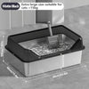Side Open Large Size Stainless Steel Litter Box with Mat
