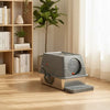 Fully Enclosed Stainless Steel Litter Box with Mat