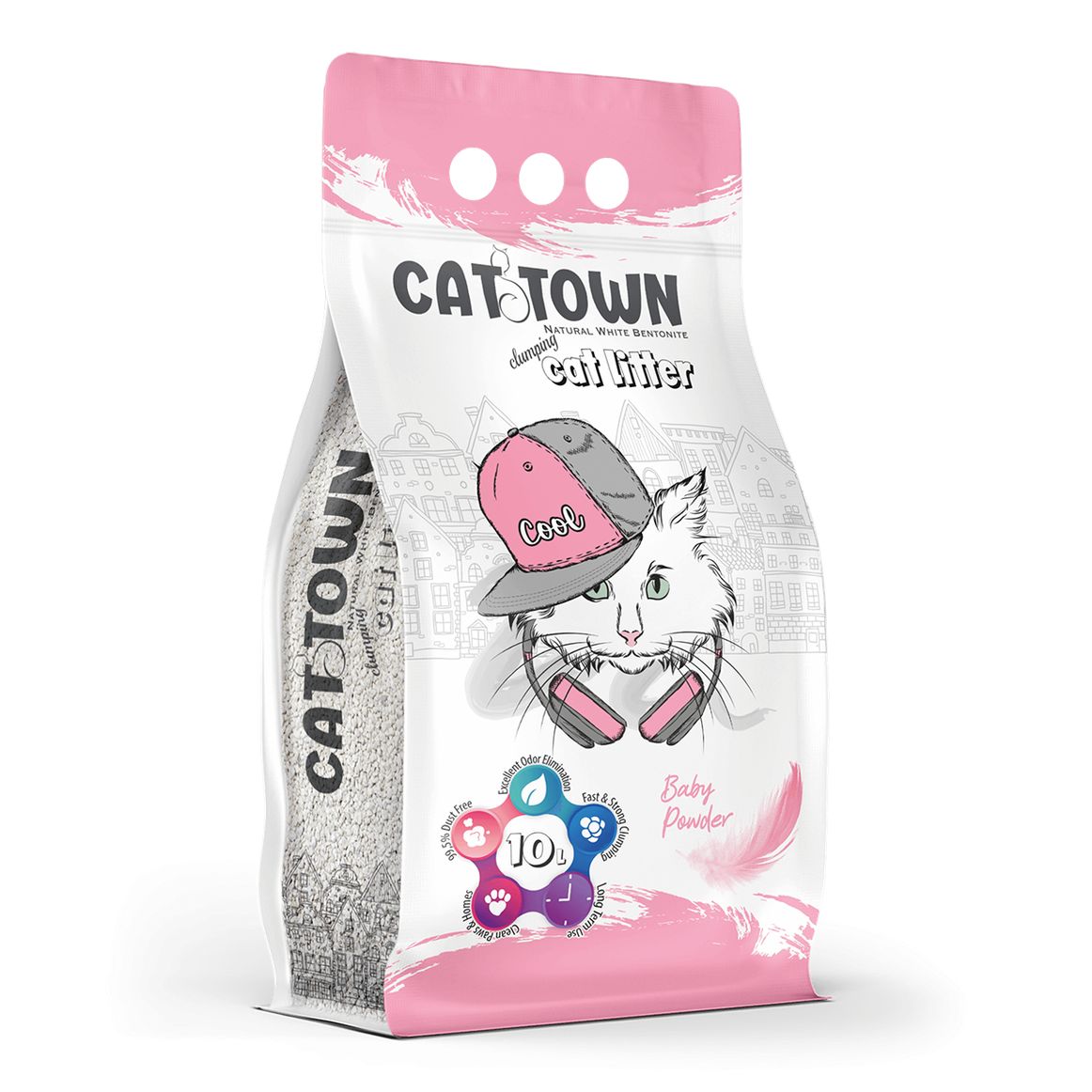 Cattown 10 Lt (0.60-2.38Mm)-Baby Powder