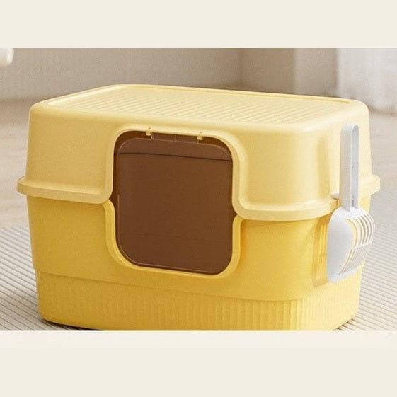 Fully Enclosed Square-Mouth Door Cat Litter Box