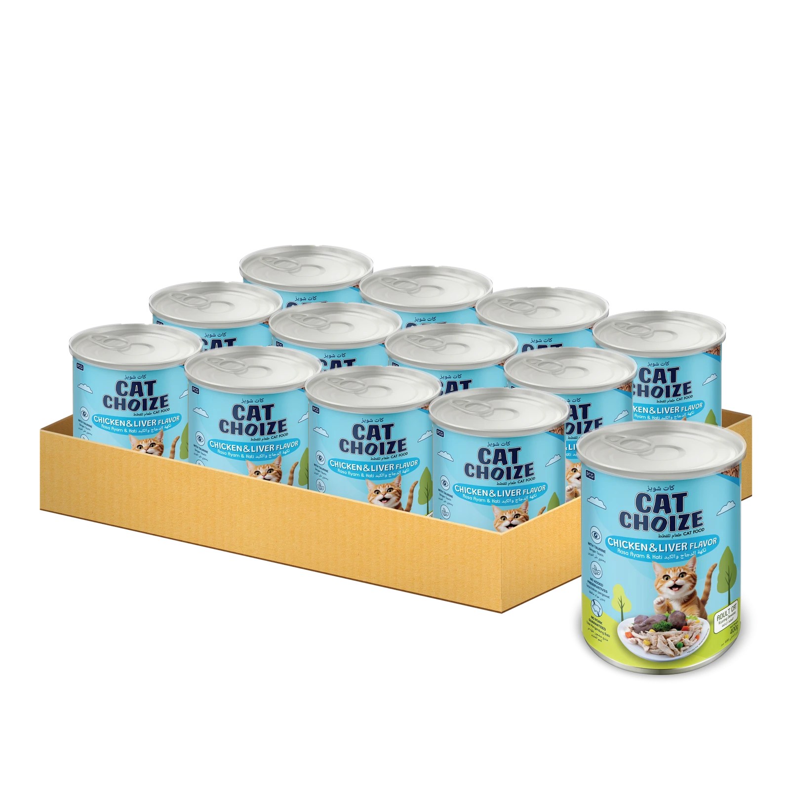 Cat Choize Adult Cat Food Chicken and Liver Flavour in Jelly 400g Canned - Case Of 12