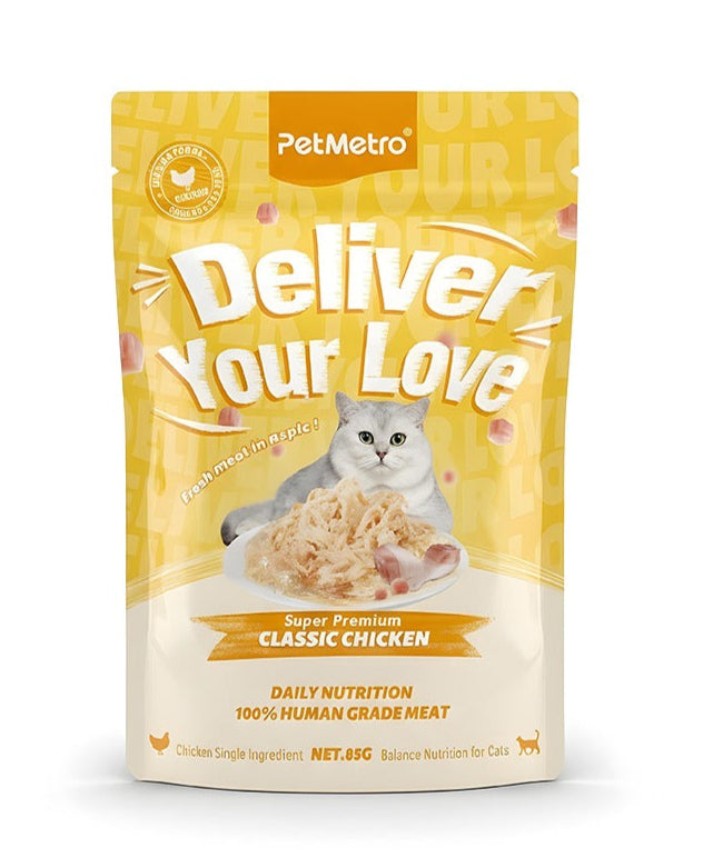 Petmetro Human Grade Pouch Classic Chicken 85G Pouch