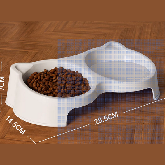 Classic Cat Ear Double Bowl