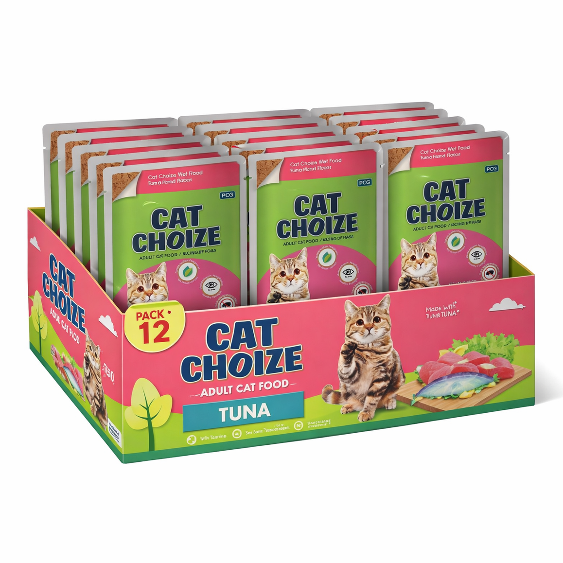 Cat Choize Adult Cat Food Tuna Flavour in Jelly 75g Pouch - Pack Of 12pcs