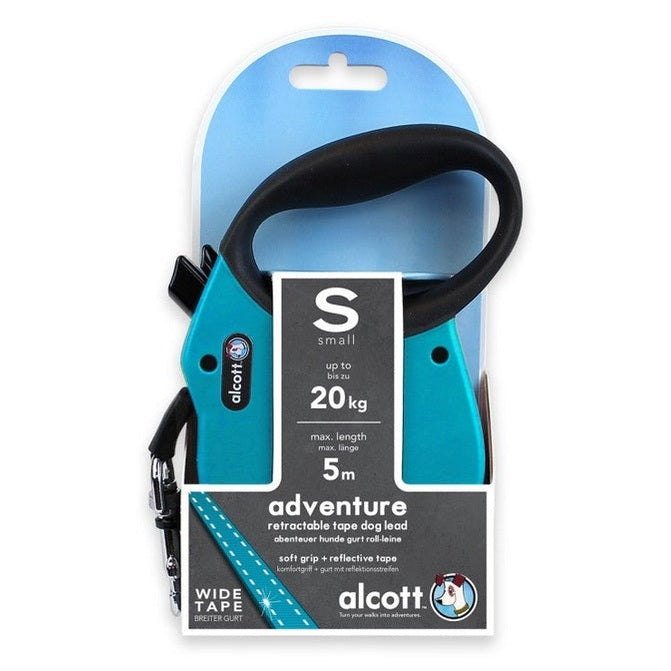 Adventure Retractable Leash, 5 M - Small - Blue