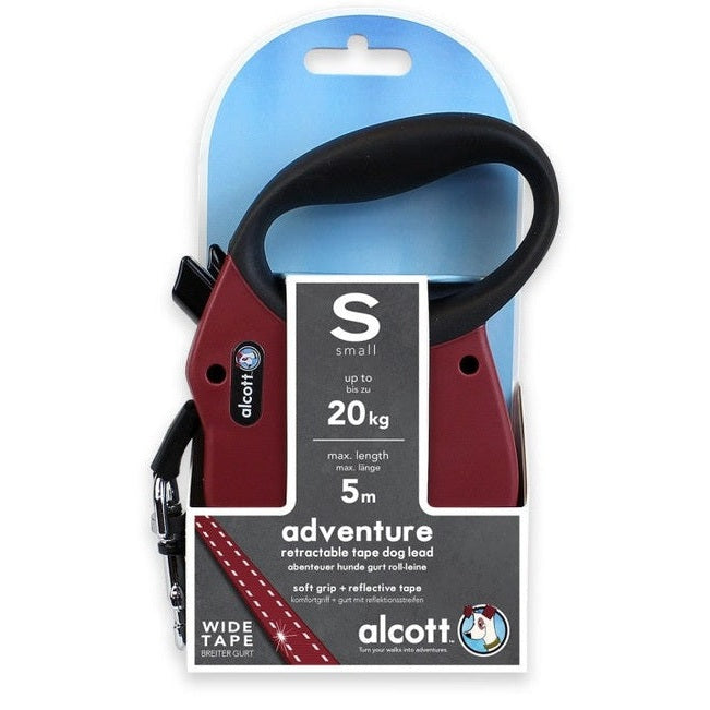 Adventure Retractable Leash, 5 M - Small - Red