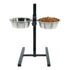 Adjustable Stand With Stainless Steel Dog Bowls 1.5L