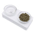 Catit Dual Glass Bowl - White