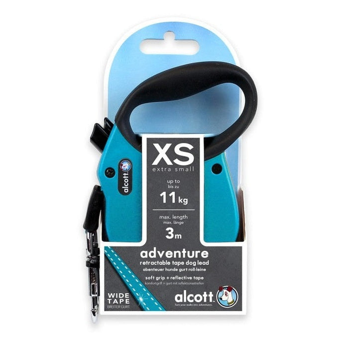 Adventure Retractable Leash, 3 M - Extra-Small - Blue
