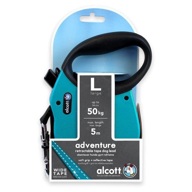 Adventure Retractable Leash, 5 M - Large - Blue