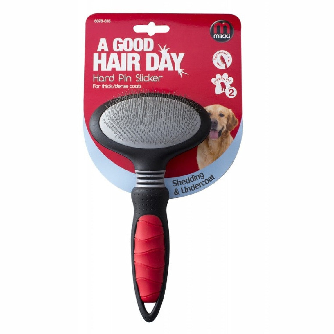 Hard Pin Slicker for thick/dense coats - Large