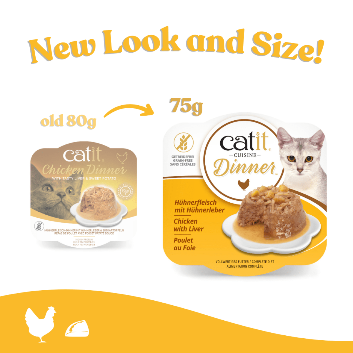 Catit Chicken Dinner, Liver & Sweet Potato 75 G, 6Pcs/Box – PetMart
