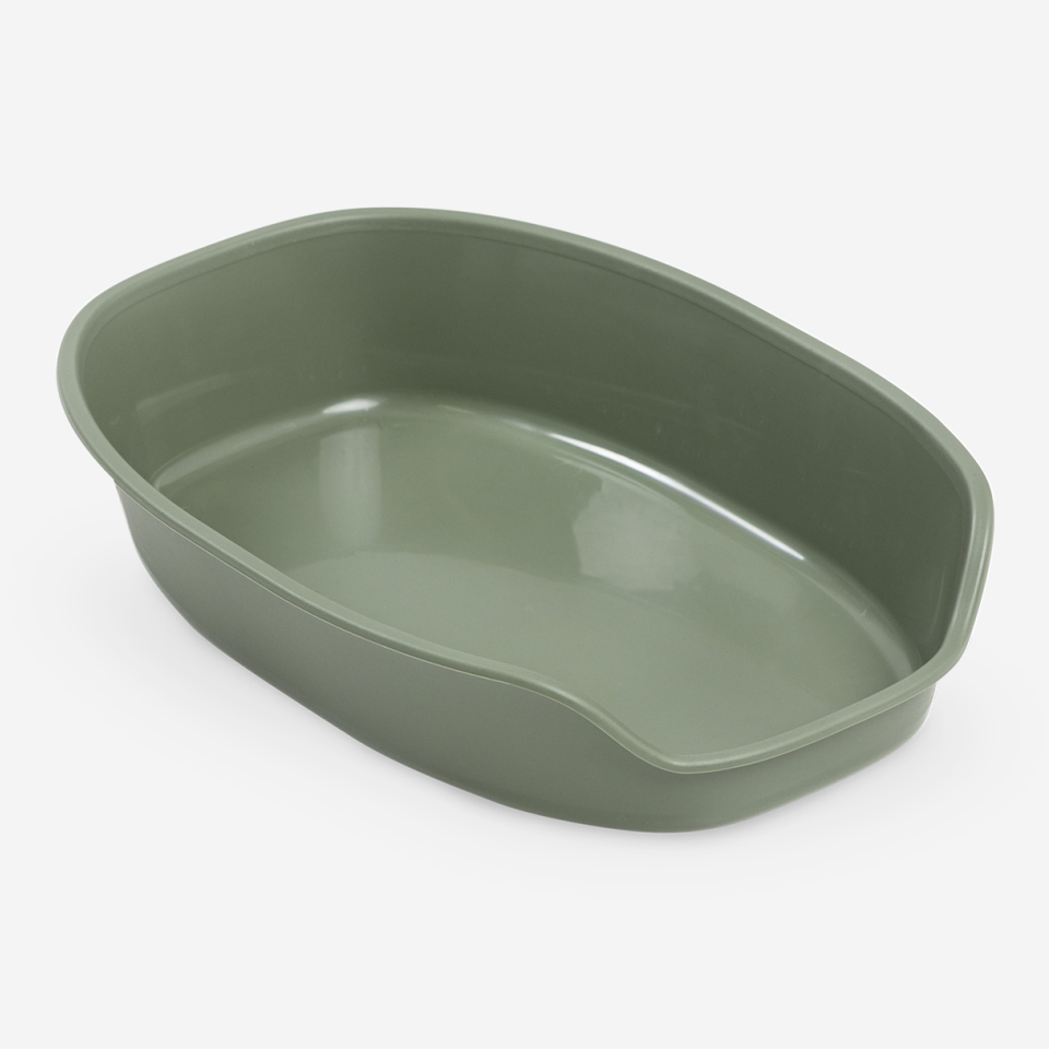 Gemini Cat Litter Tray - 28x42x9 cm/Green