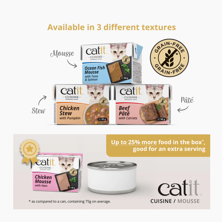 Catit Cuisine Beef Stew With Veggies, 95G Tetra, 12Pcs/Box