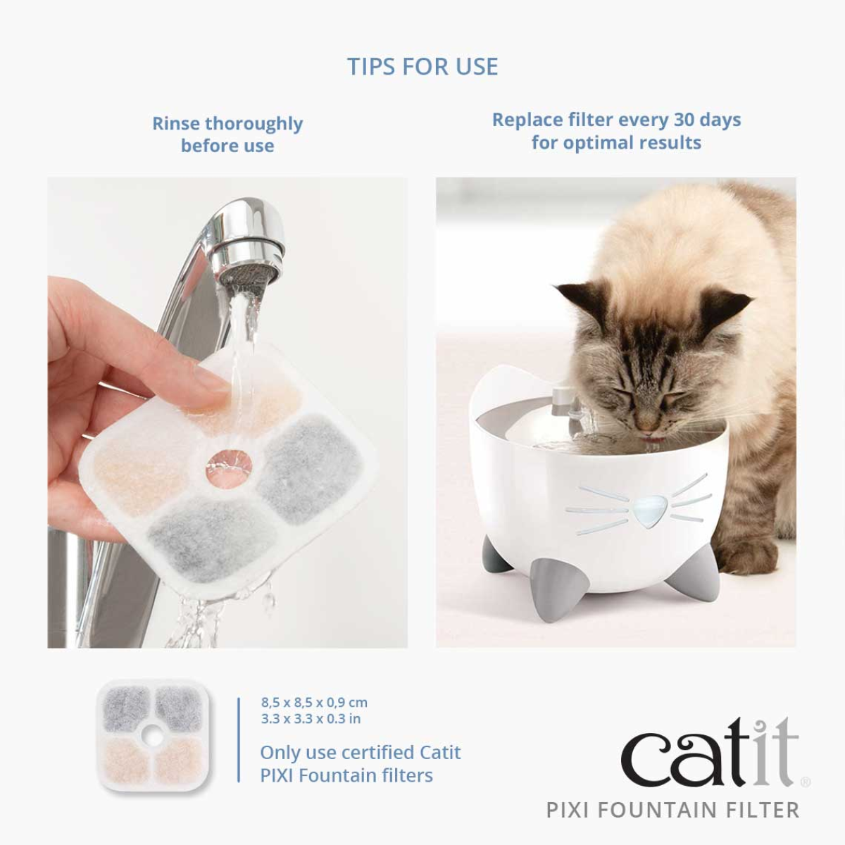Catit Pixi Fountain Filter Cartridge 3/pk