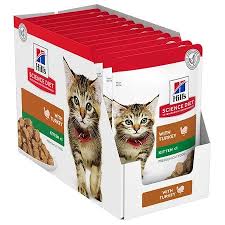 Hills Science Plan Tender Chunks In Gravy Kitten Turkey Pouches 12x85g