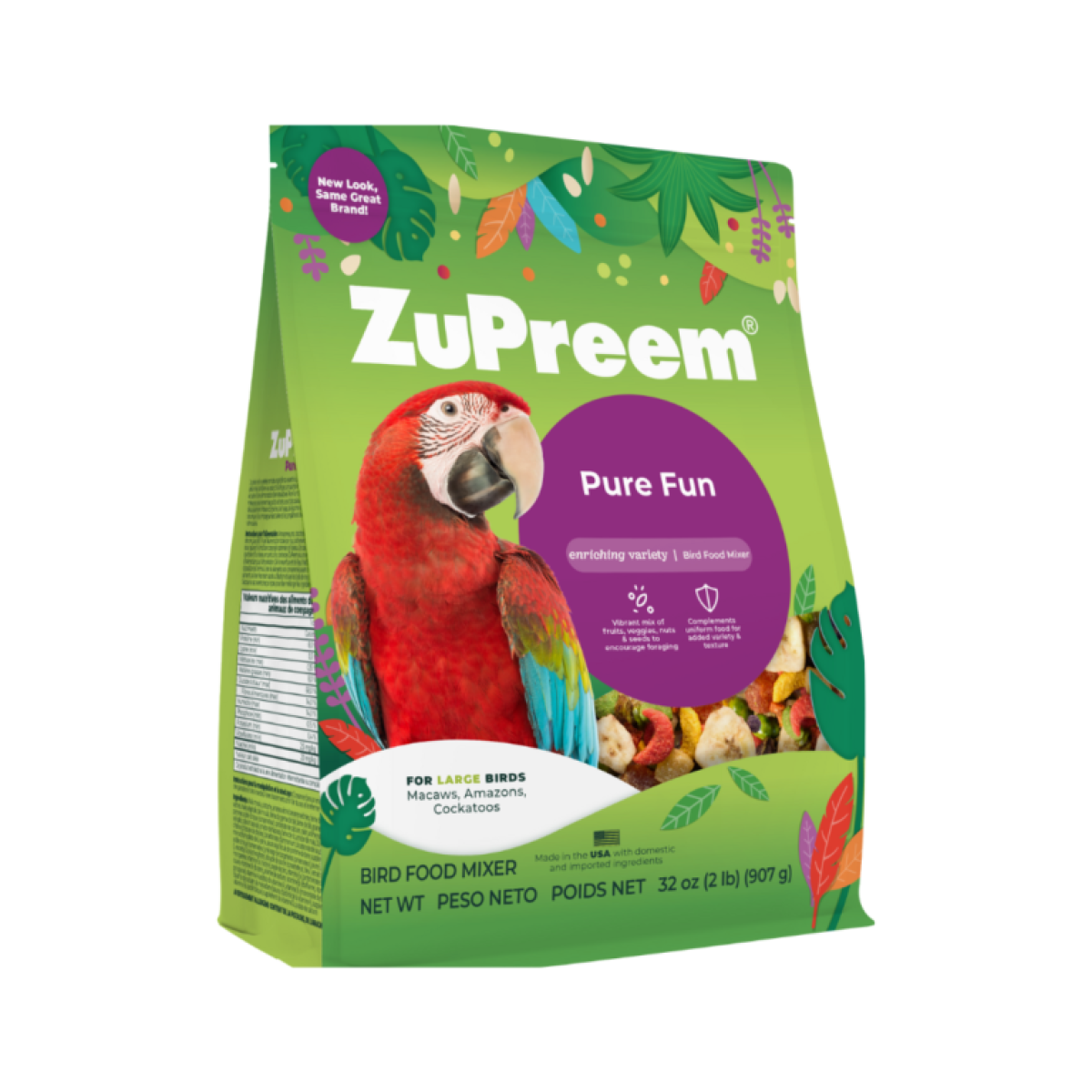 Pure Fun Parrots & Conures 2Lb (0.91Kg)