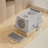 Fully Enclosed Stainless Steel Litter Box with Mat