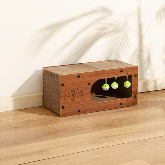 Fish And Bubble Cubiod - Medium - Walnut