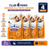 Club 4 Paws For indoor 4in1 With Chicken for Adult Cat Dry Food 2Kg Bundle of 4 Pack