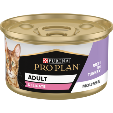 Pro Plan Delicate Digestion Adult Wet Cat Food, Turkey in Gravy 85g