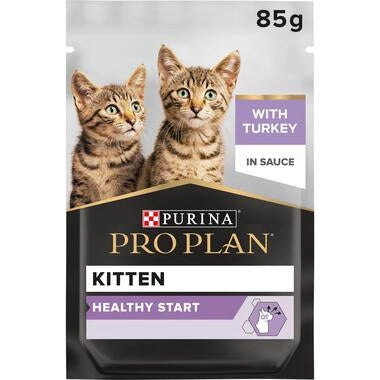 Pro Plan Kitten Wet Cat Food, Turkey in Gravy 85g